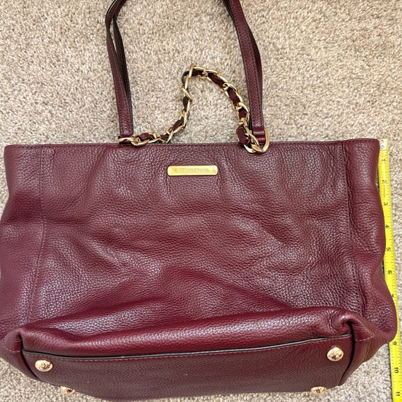 Michael Kors Dark Red Leather Tote - Picture 4 of 9